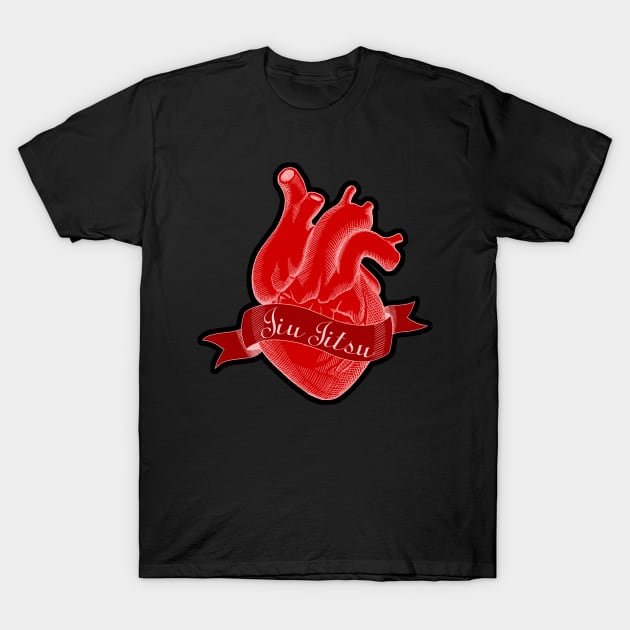 Jiu Jitsu Heart - Jiujitsu is in my Blood T-Shirt by undersideland